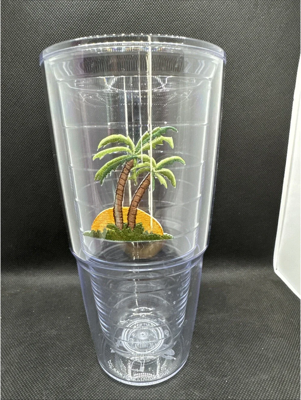 Tervis Palm Tree w/Sunset Doubled Insulated 24 Oz Clear Tumbler Hot Cold Lid